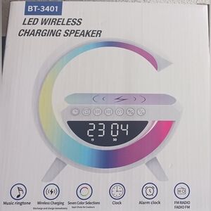 G Shape Wireless Speaker Led Light Phone Charging Wave Loop Waveloop Style NEW
